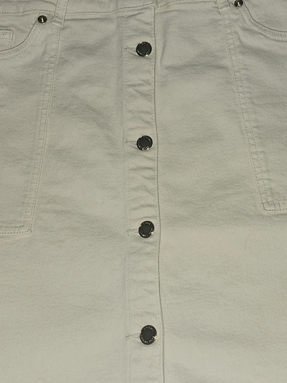 Michael Kors Womens Cream Button-Front Casual Skirt Sz 14